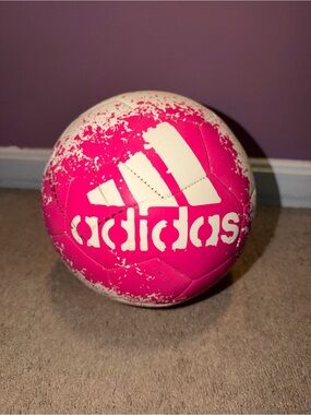 adidas Hot Pink and White Soccer Ball